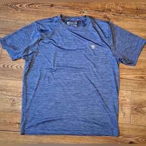 Ariat Men's Heathered Blue Short Sleeve Tee ☆SIZE MEDIUM☆